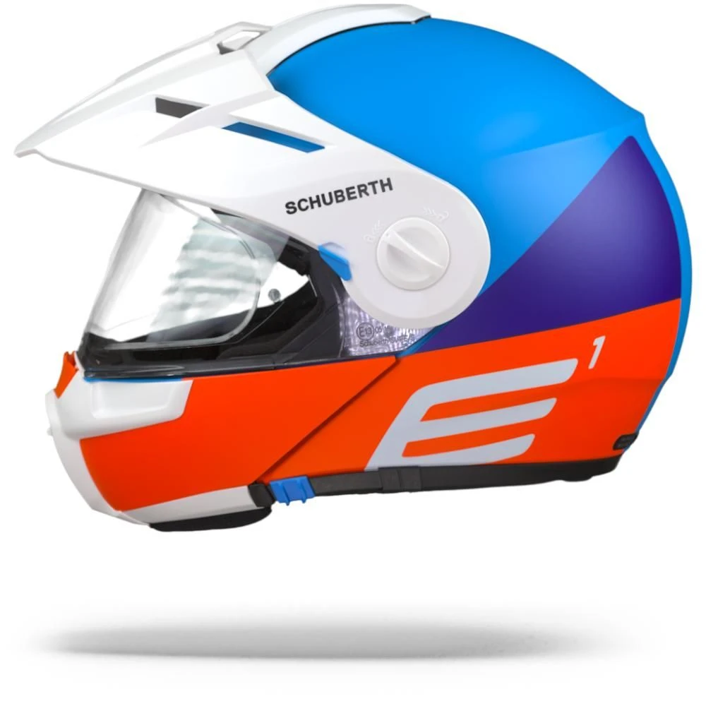 Schuberth E1 Cut Blauw Adventure Helm 1 Schuberth E1 Cut Blauw Adventure Helm