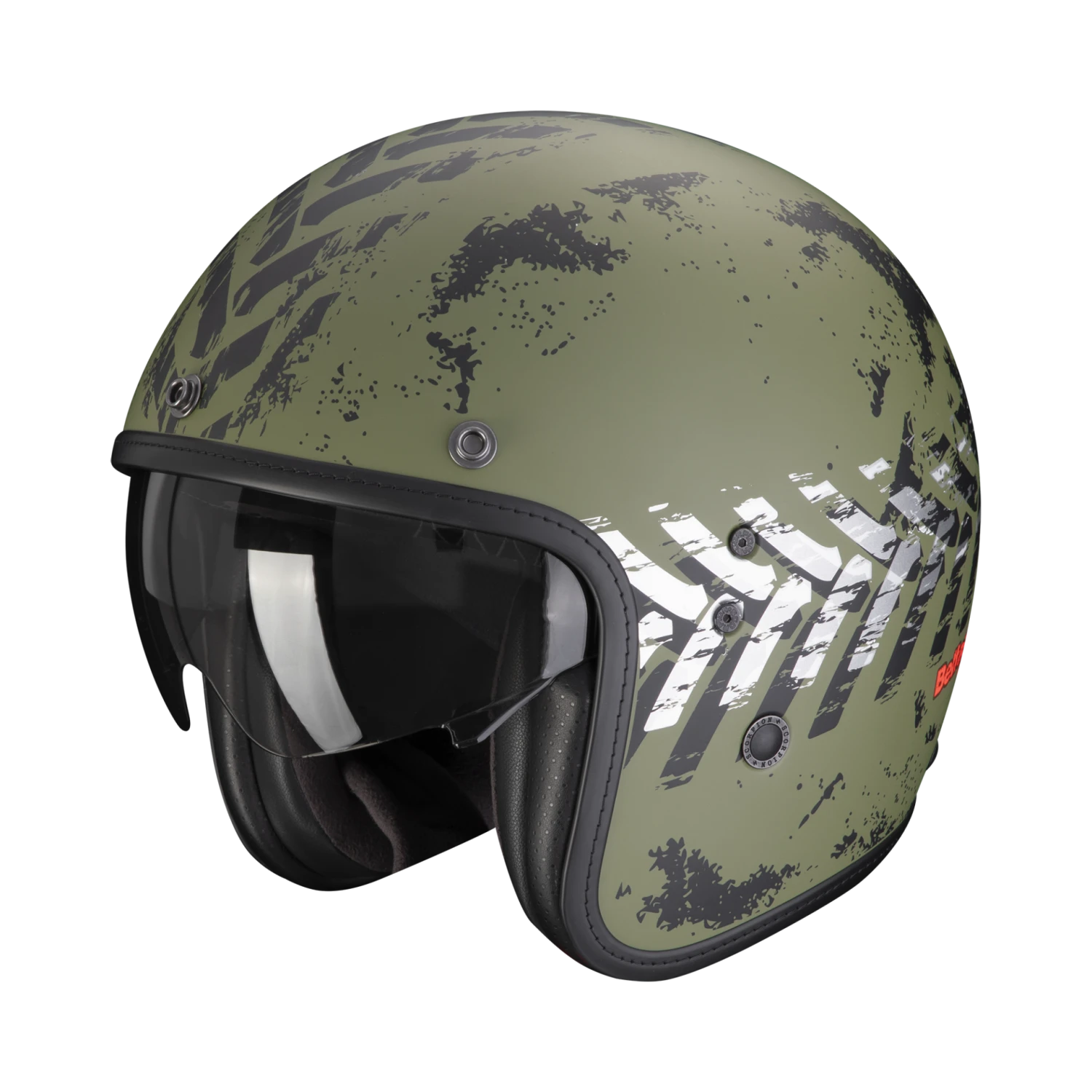 Scorpion Belfast Evo Nevada Mat Groen Zilver Jet Helm 1 Scorpion Belfast Evo Nevada Mat Groen Zilver Jet Helm