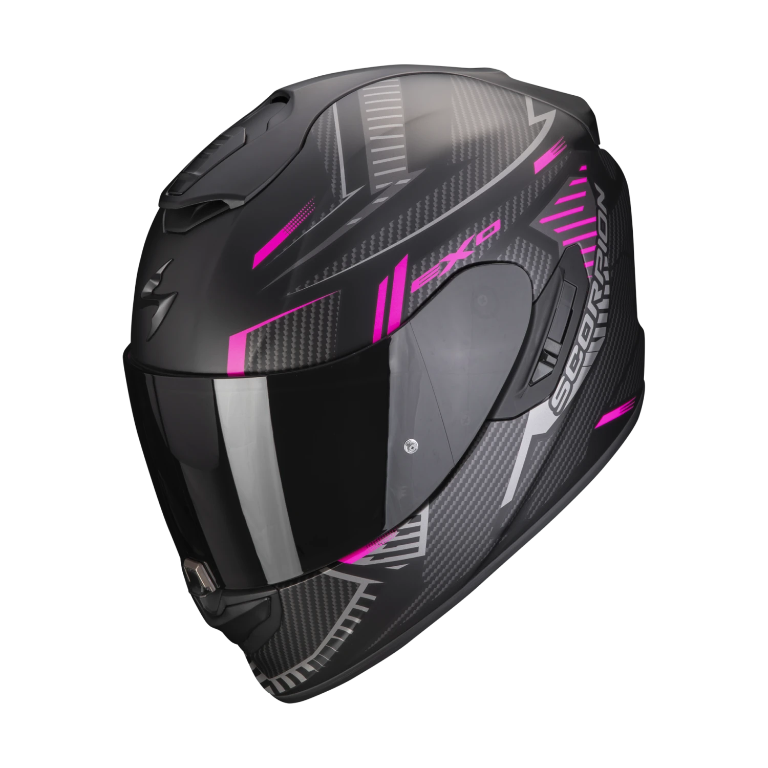 Scorpion Exo-1400 Evo Air Shell Matt Zwart-Roze Integraalhelm 1 Scorpion Exo-1400 Evo Air Shell Matt Zwart-Roze Integraalhelm