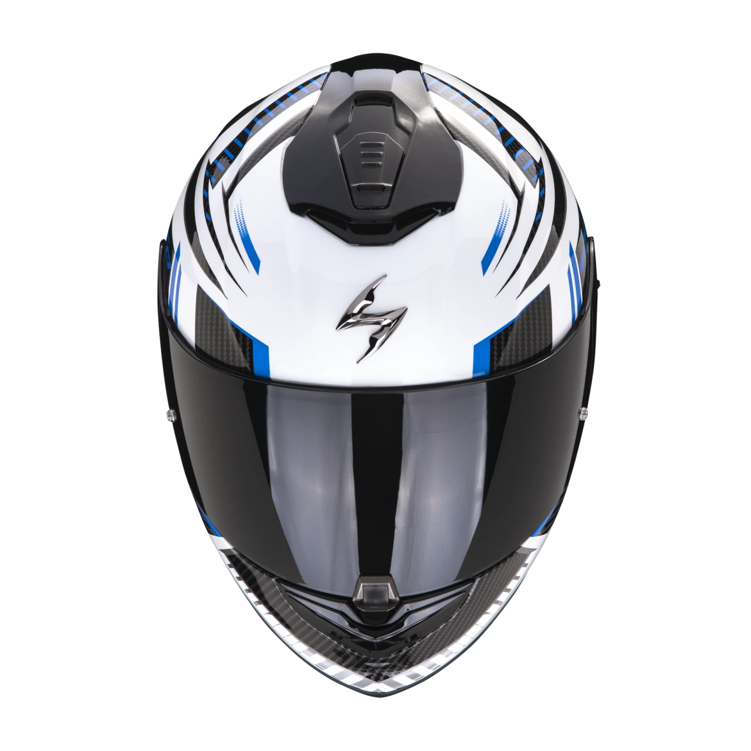 Scorpion Exo-1400 Evo Air Shell Wit-Blauw Integraalhelm 4 Scorpion Exo-1400 Evo Air Shell Wit-Blauw Integraalhelm - Afbeelding 4