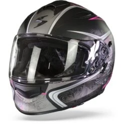 Scorpion EXO-491 Run Mat Zwart Roze Integraalhelm -Motoronderdelen Winkel scorpion exo 491 run matt black pink frontpage