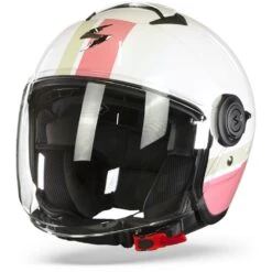 Scorpion EXO-City Strada Wit-Coral-Groen Jethelm