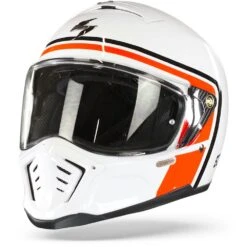 Scorpion EXO-HX1 Nostalgia Wit-Rood-Zwart Integraalhelm -Motoronderdelen Winkel scorpion exo hx1 nostalgia white red black frontpage
