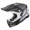 Scorpion VX-22 Air Attis Mat Zwart-Silver Crosshelm