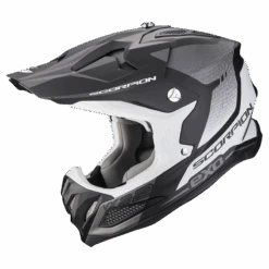 Scorpion VX-22 Air Attis Mat Zwart-Silver Crosshelm