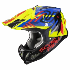 Scorpion VX-22 Air Neox Neon Geel-Blauw-Rood Crosshelm -Motoronderdelen Winkel scorpion vx 22 air neox neon yellow blue red 0
