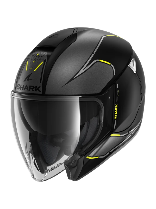 Shark Citycruiser Krestone Mat Black Anthracite Yellow KAY Jet Helmet 1 Shark Citycruiser Krestone Mat Black Anthracite Yellow KAY Jet Helmet