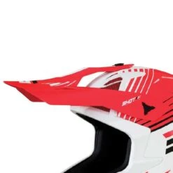 Shot Peak Lite Fury White Red Glossy