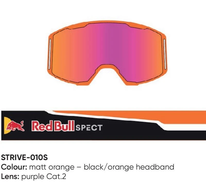 Spect Red Bull Strive Mx Goggles Single Lens Black Orange Purple 2 Spect Red Bull Strive Mx Goggles Single Lens Black Orange Purple - Afbeelding 2