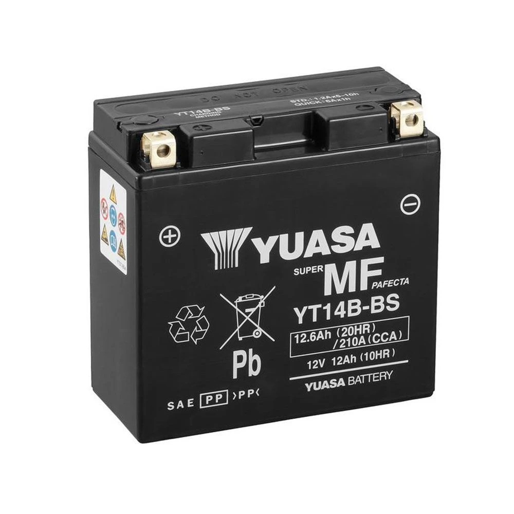 Yuasa YT14B (WC) Onderhoudsvrije Motoraccu 1 Yuasa YT14B (WC) Onderhoudsvrije Motoraccu